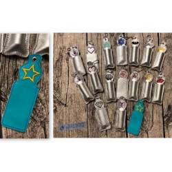 Stickdatei- ITH Lippenbalsam oder USB Stick Tasche STERN